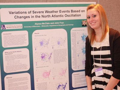 Alyssa McClain at the 2013 Undergraduate Research Day