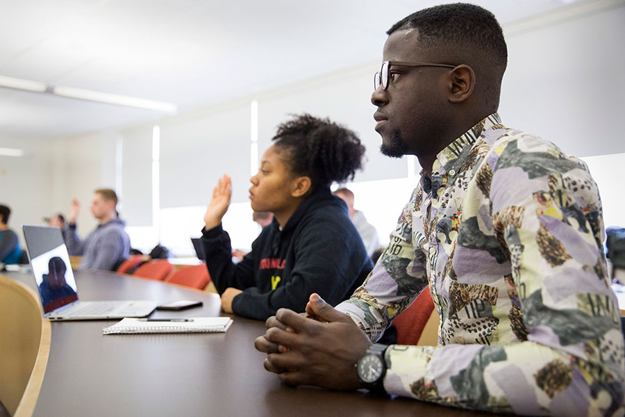 Students in an advanced financial planning class at UW-Whitewater