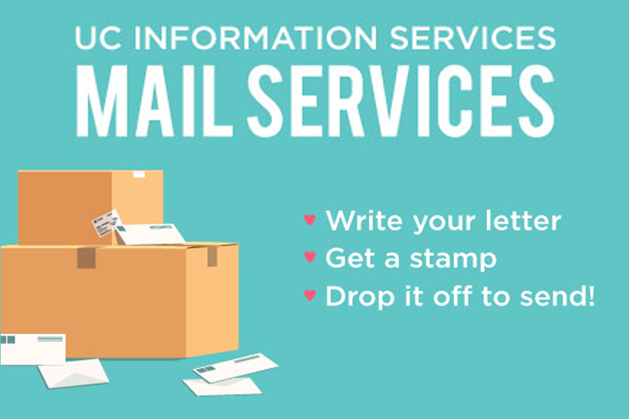 Mail services available in the University Center