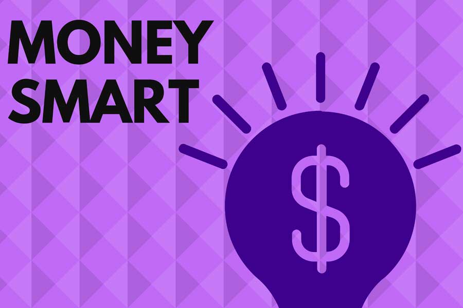 Money Smart on a purple background.