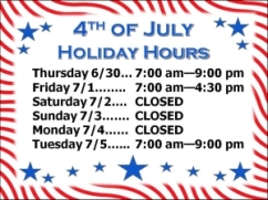 July 4 library hours
