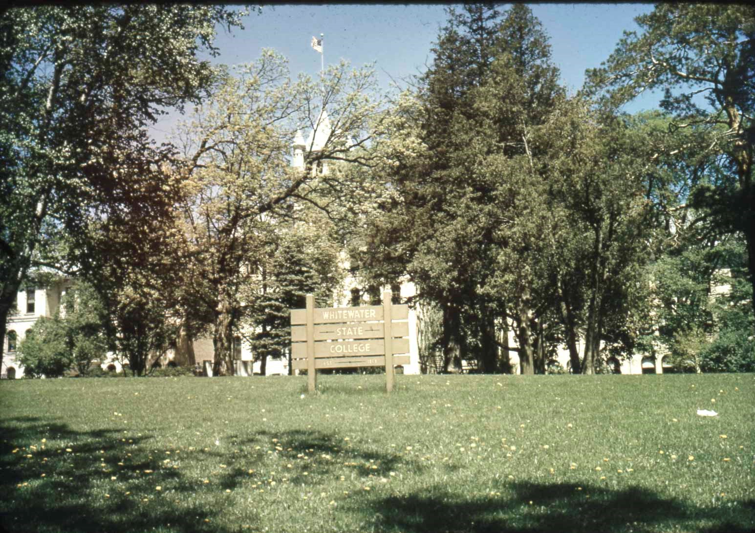 Whitewater State College sign