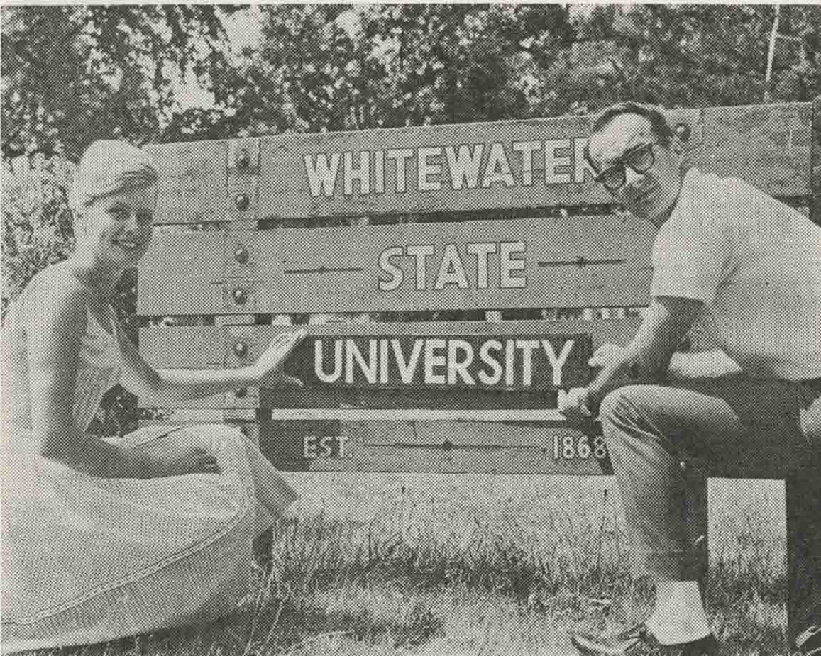 Whitewater State University sign