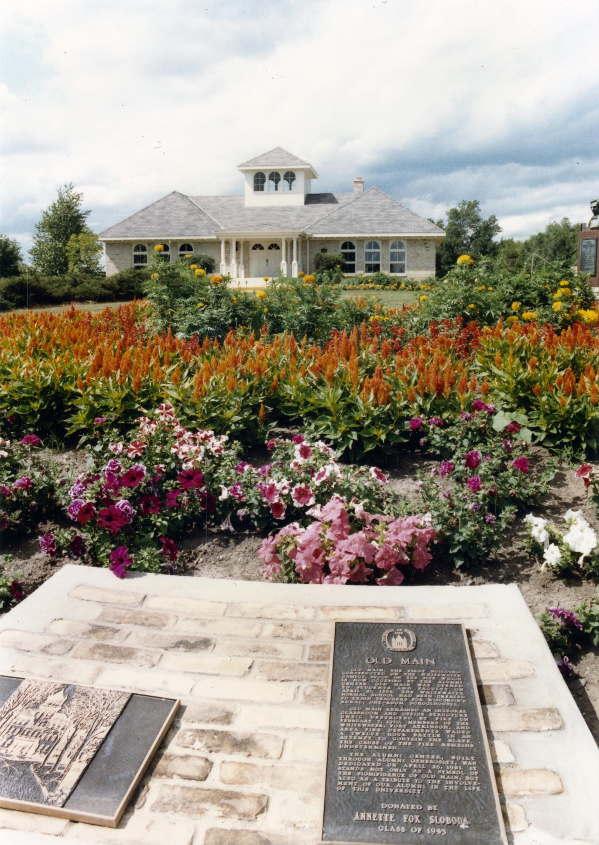 Alumni Center with Dedication Plaque
