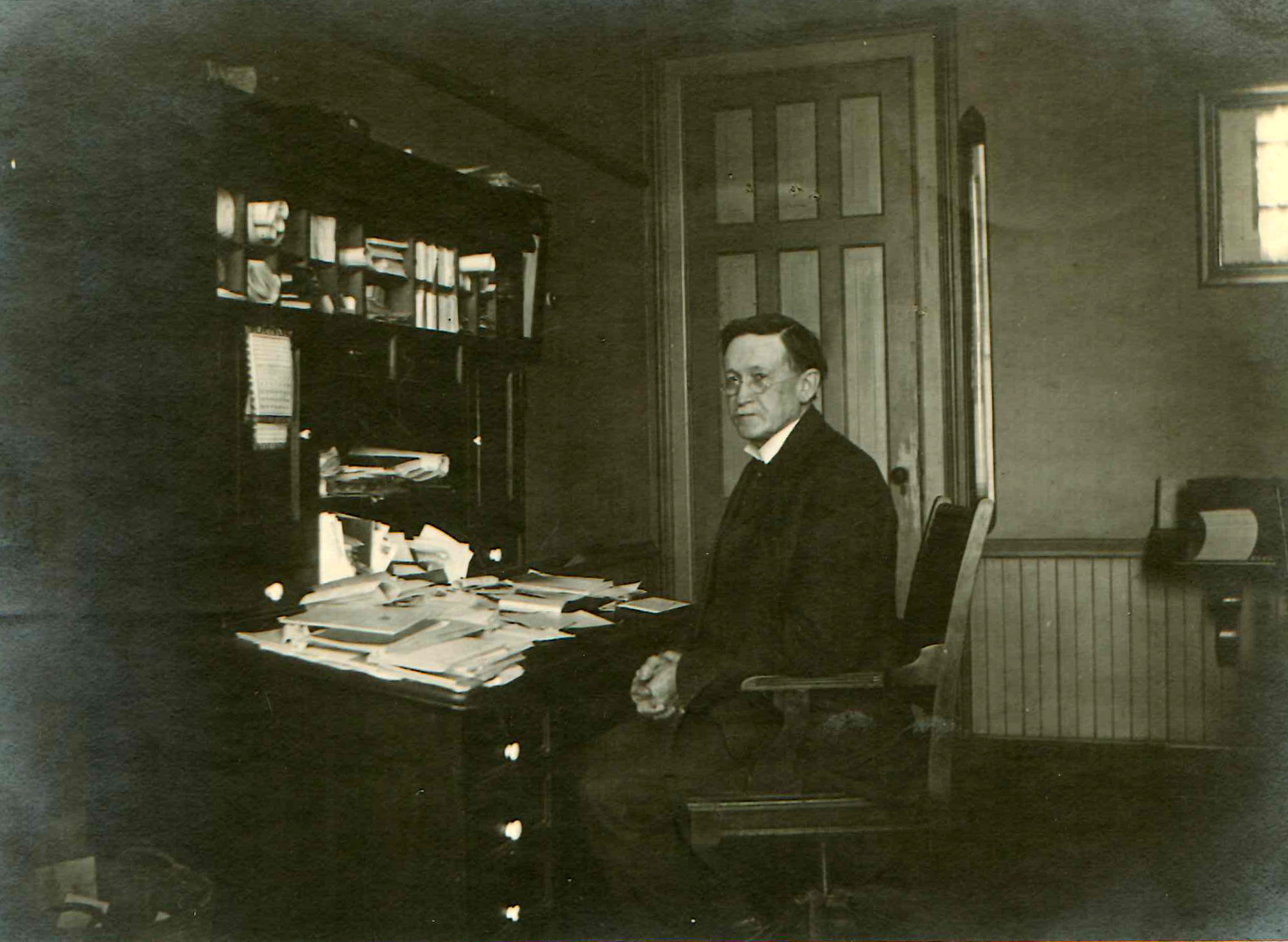 Albert Salisbury at his Desk