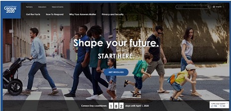 Census2020 web site screenshot