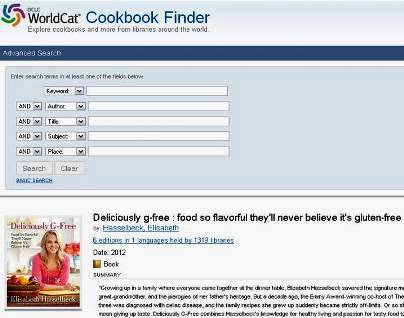 web page of Cookbook Finder