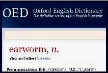 earworm OED entry