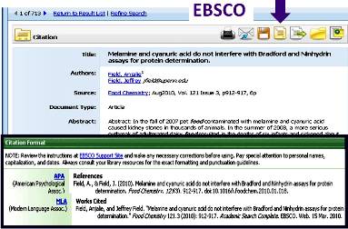 Ebsco citation screenshot