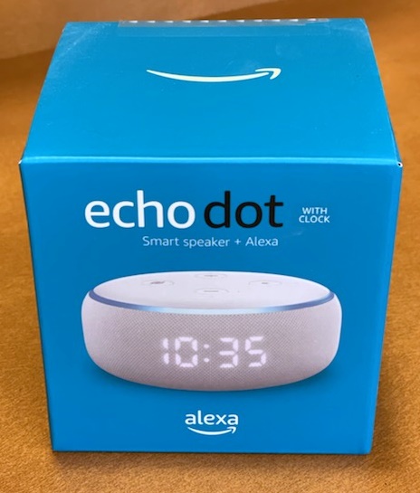 Echo Dot with clock image