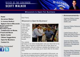 Screenshot of Governor web site
