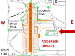 Library entrance map