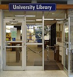 Photo of University Library Entrance