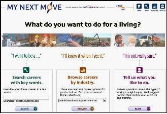 My Next Move web site screenshot