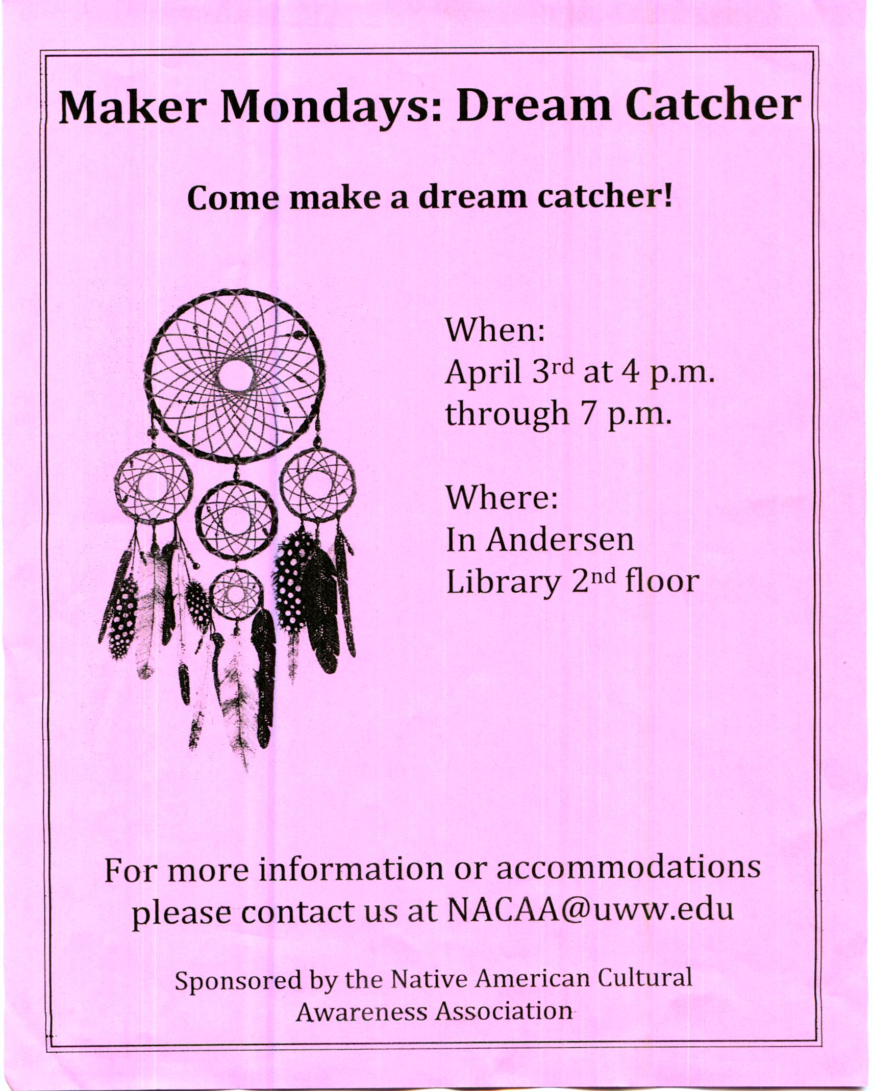 Make a Dream Catcher Flier