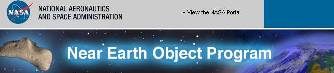 NASA Near Earth Objects Program web page banner