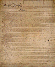 Image of U.S. Constitution's first page