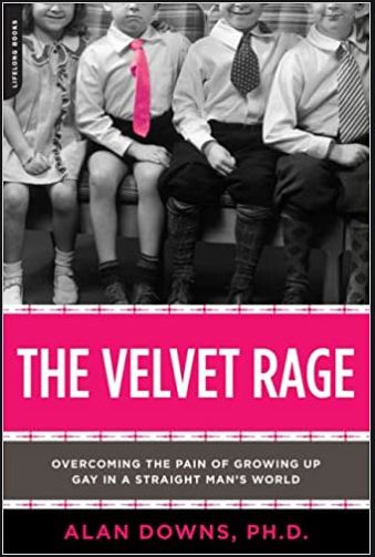 cover image for the book entitled Velvet Rage: Overcoming the Pain of Growing Up Gay in a Straight Man’s World by Alan Downs