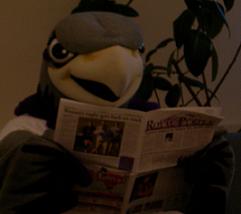 Willie reading the paper