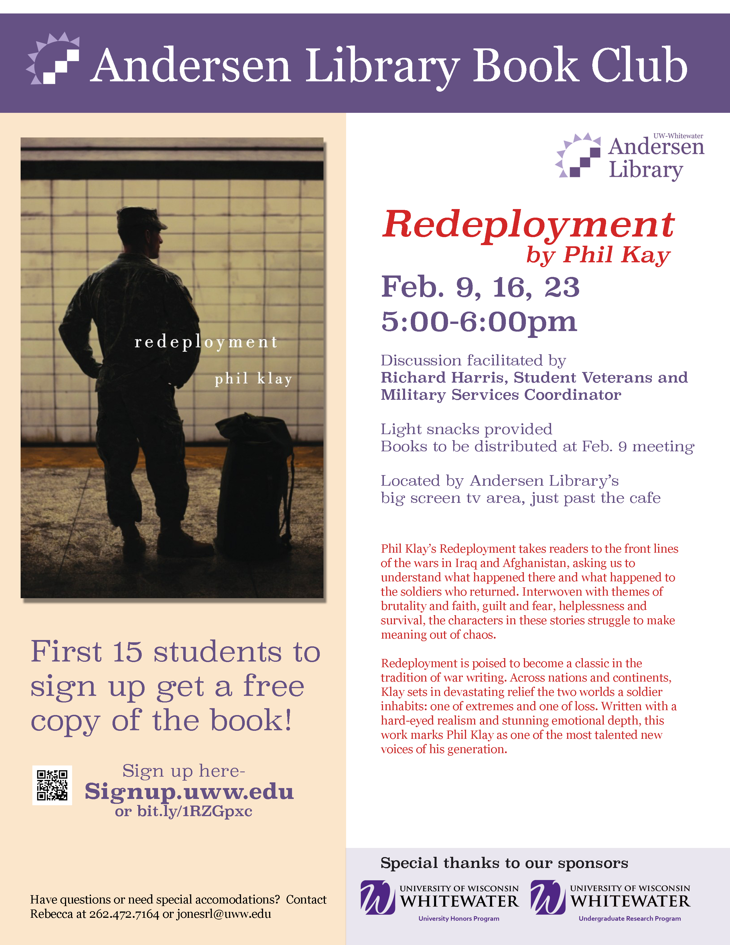 Poster for Redeployment Book Club