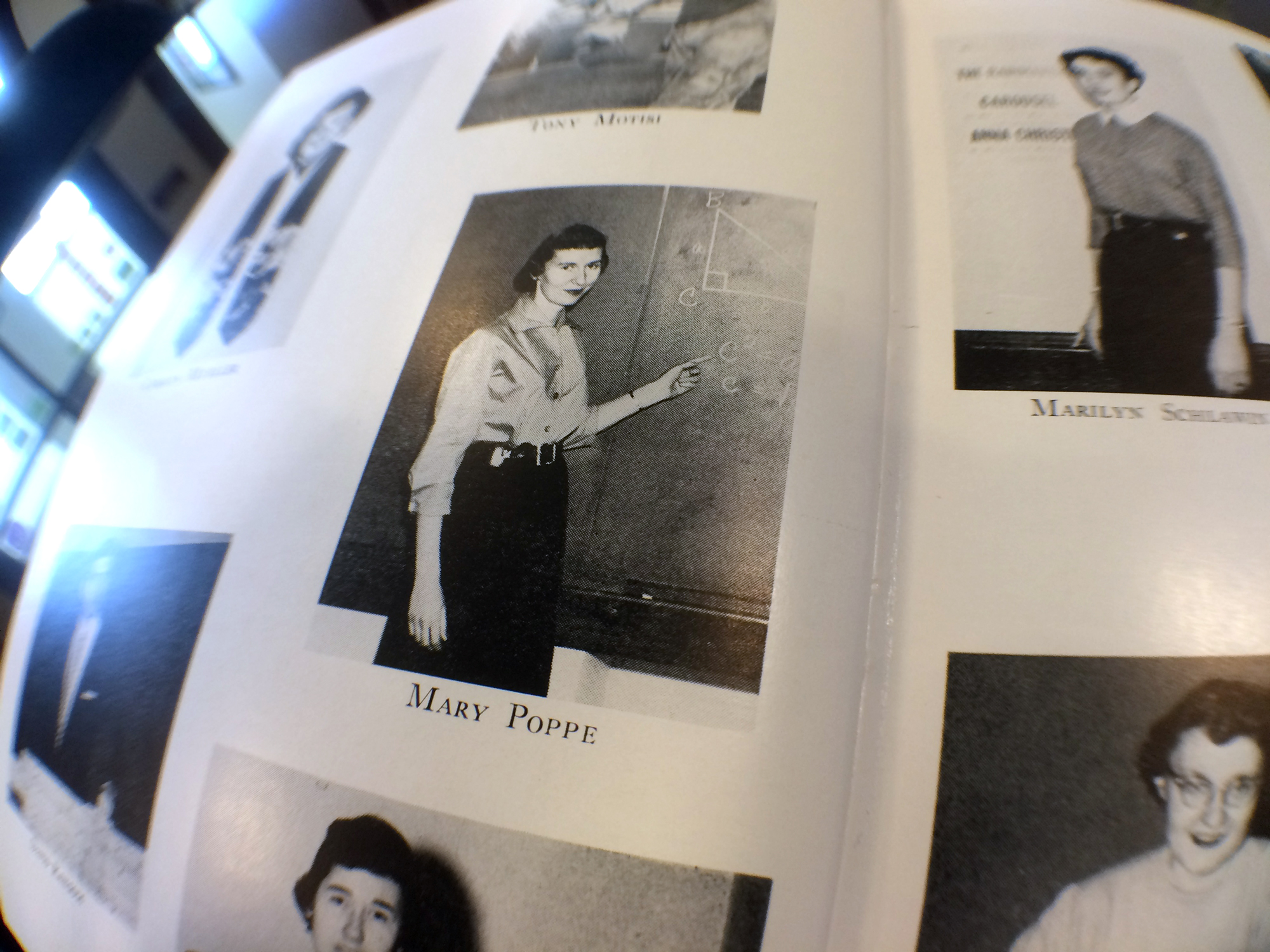 Mary Poppe Chrisman in the 1957 Minneiska yearbook.