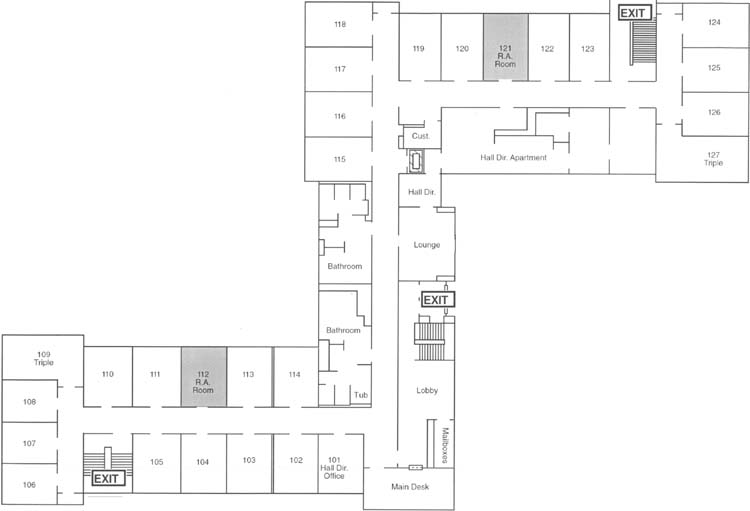 Tutt Hall Floorplan University of WisconsinWhitewater