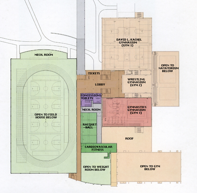 Williams Center Kachel Fieldhouse Floorplan University Of Wc Floor Two