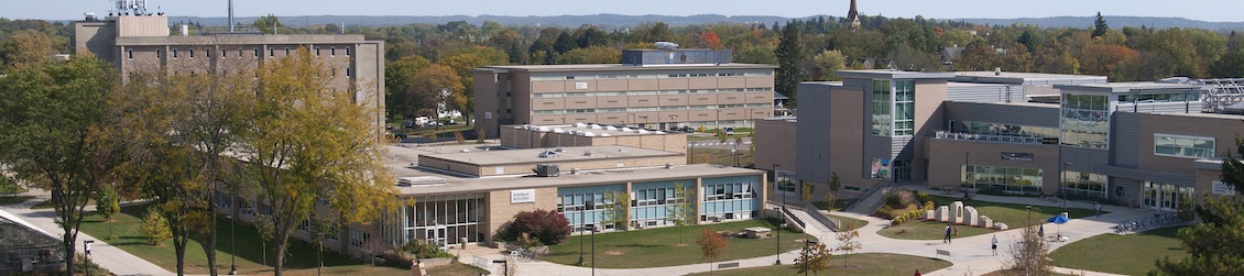 Aerial view of the UW-Whitewater campus
