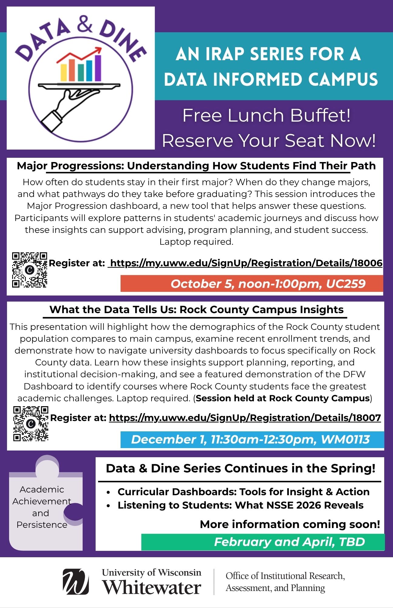 Promotional Flyer for Data and Dine Events