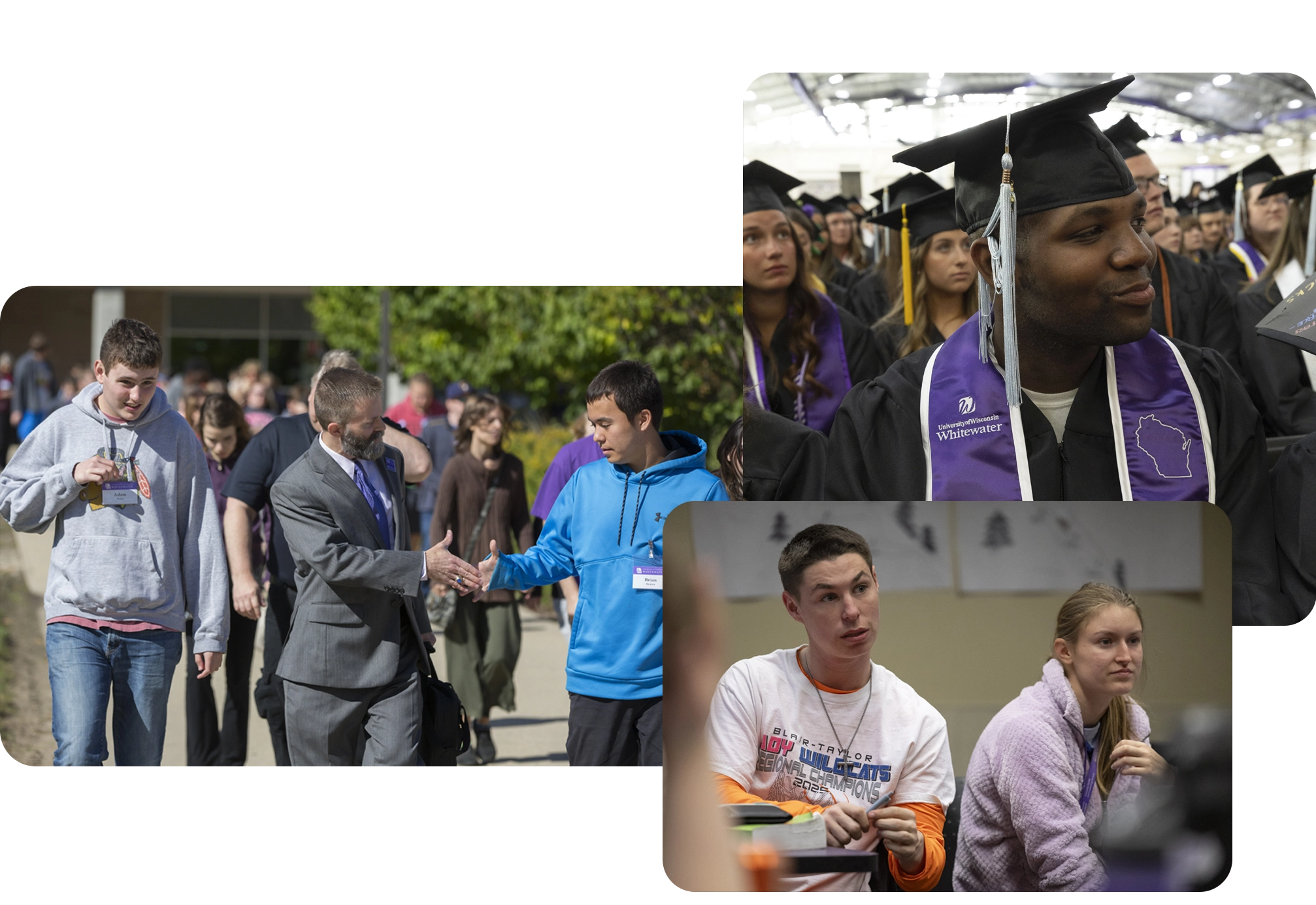 Collage of LIFE students on campus.