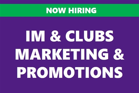 Student Coordinator of Marketing/Promotions for Intramural & Club Sports