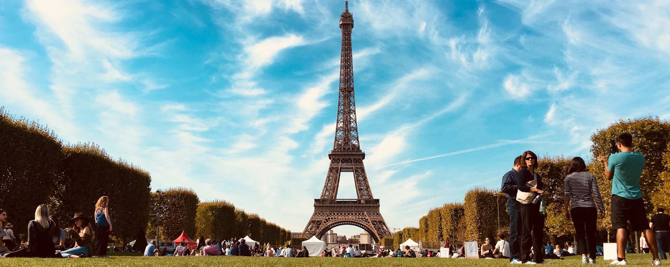 View of the Eiffel Tower.