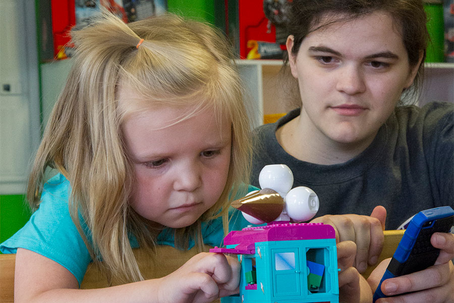 Early childhood students in class 