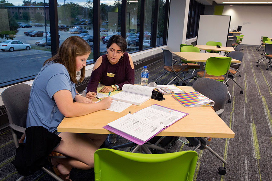 ESL Teaching students study together in the Student Success Center