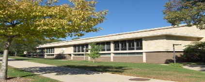 Exterior picture of Anderson Library on a sunny day.