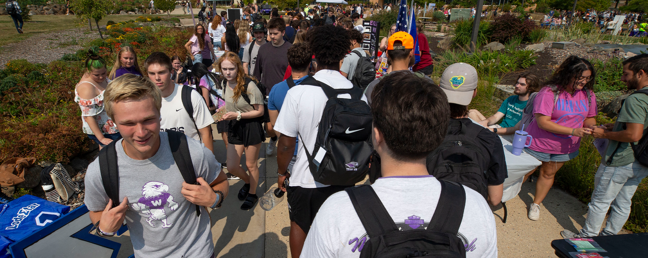  Freshman student registering for classes during SOAR orientation.