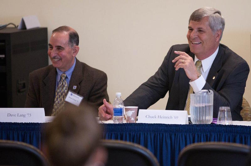 Dave Lang '73 and Chuck Heinrich '69 participate in the L&S Career Day Panel