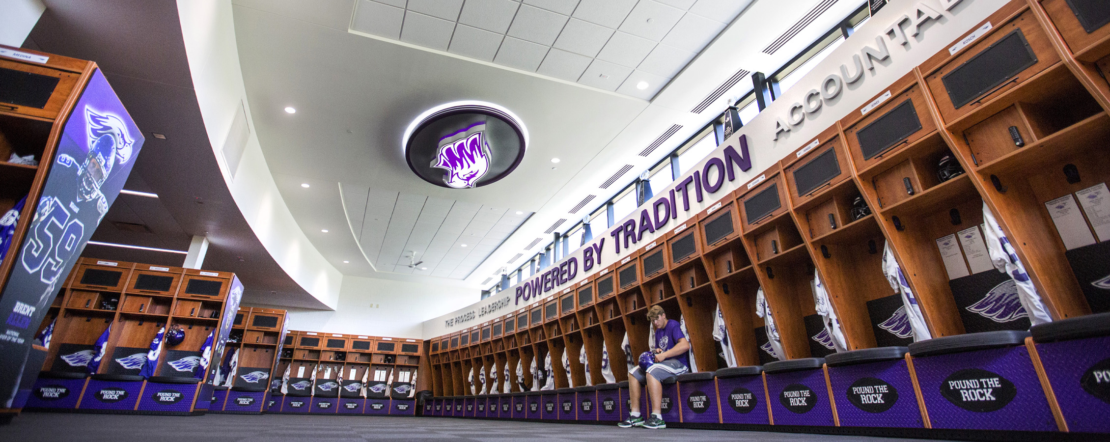 Football locker room.