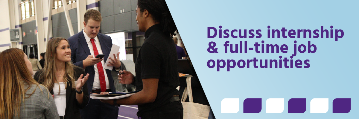 Discuss internship and full-time job opportunities
