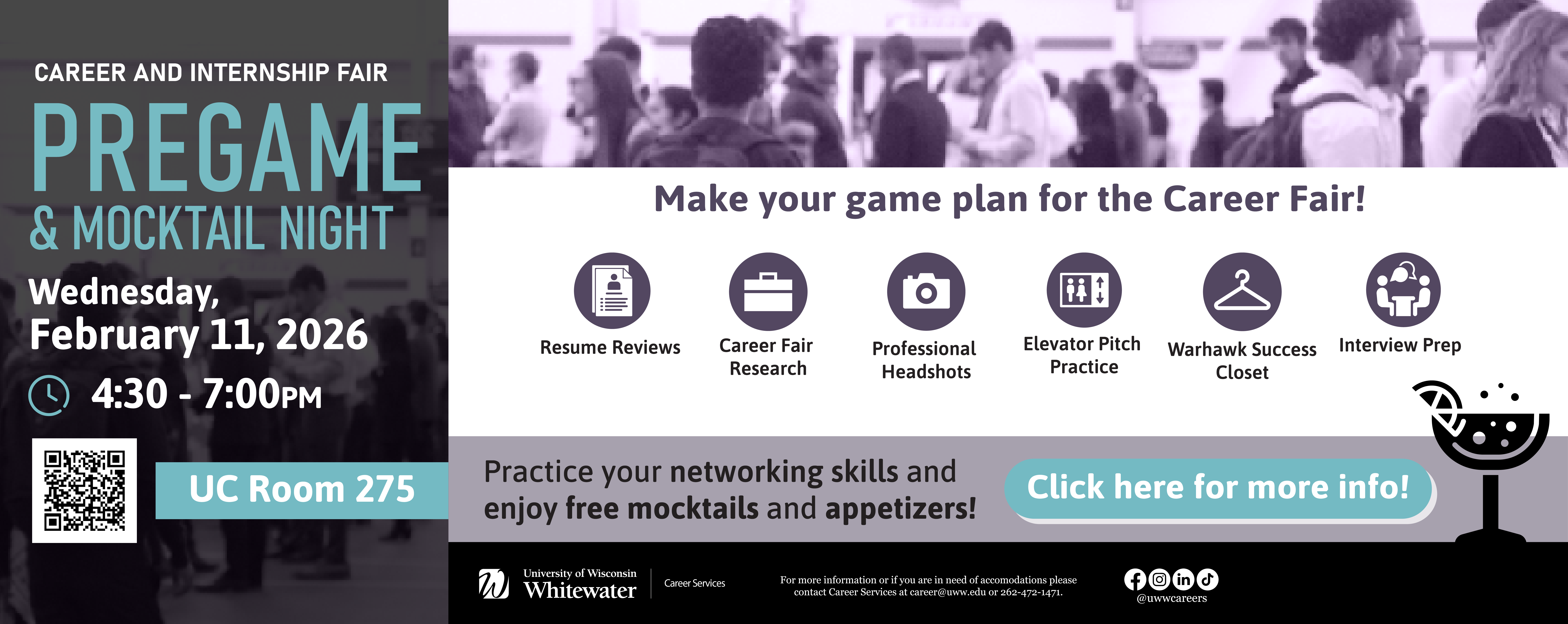 Spring 2026 Career Fair Pregame & Mocktail Night