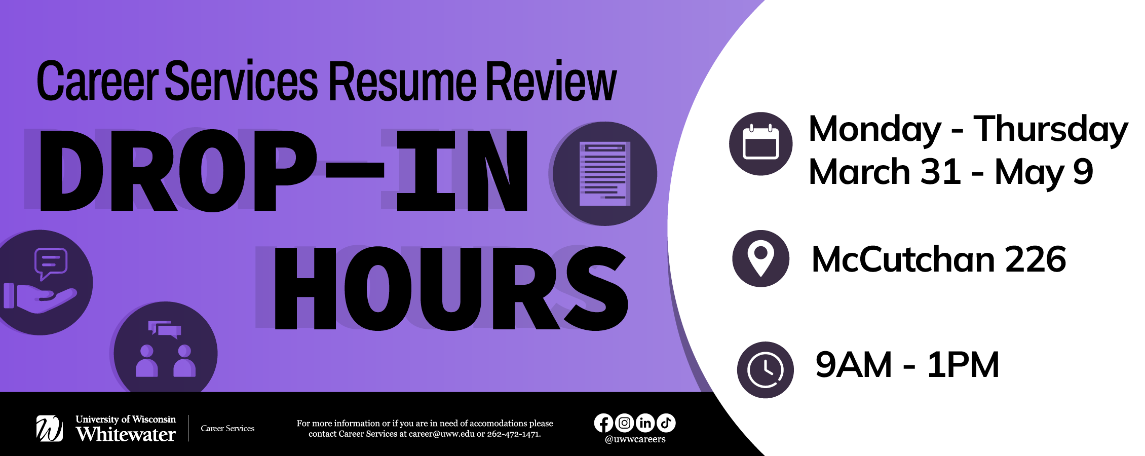 Spring 2025 Resume Review Drop-In Hours