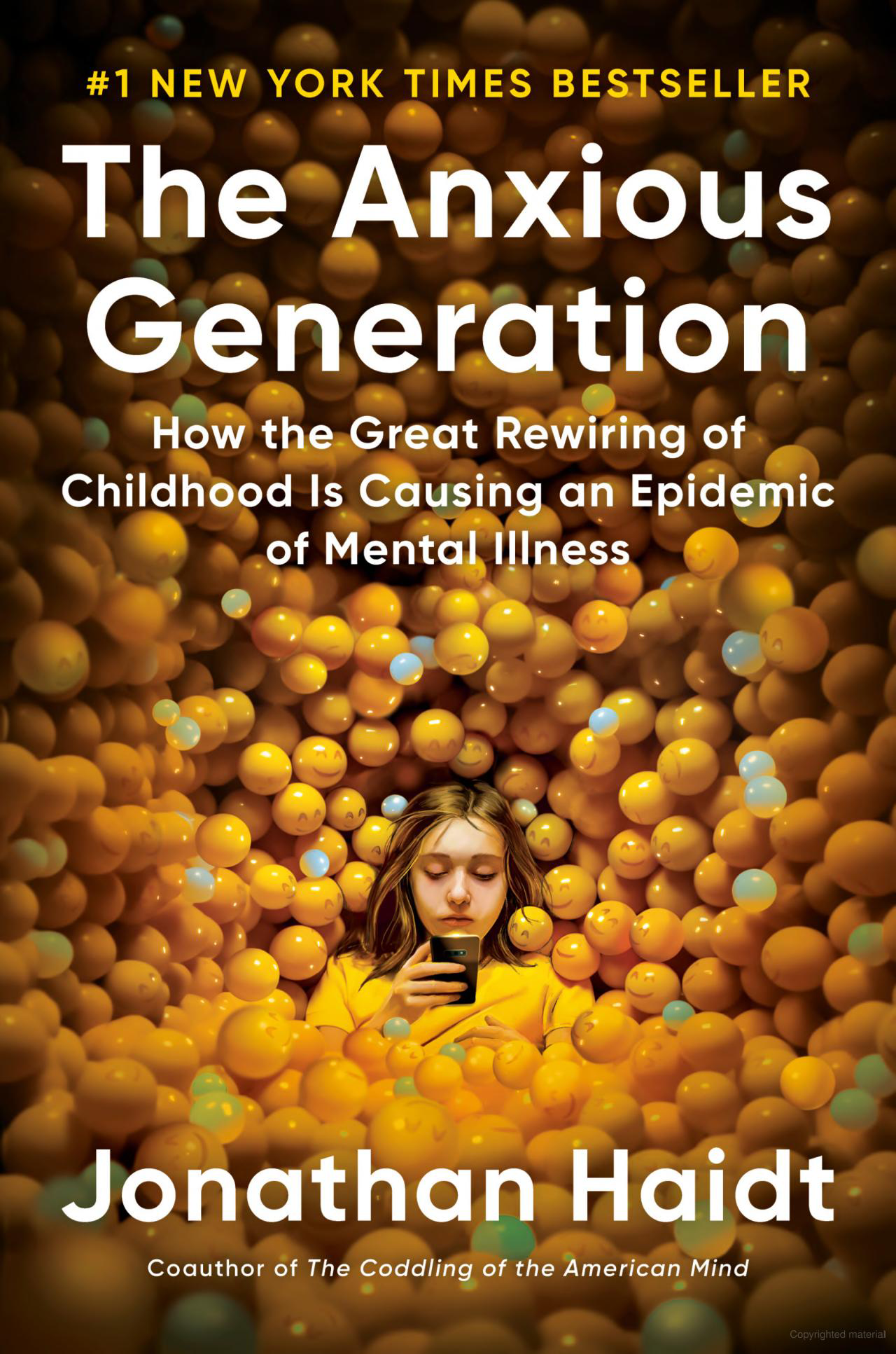 The book cover for "The Anxious Generation".