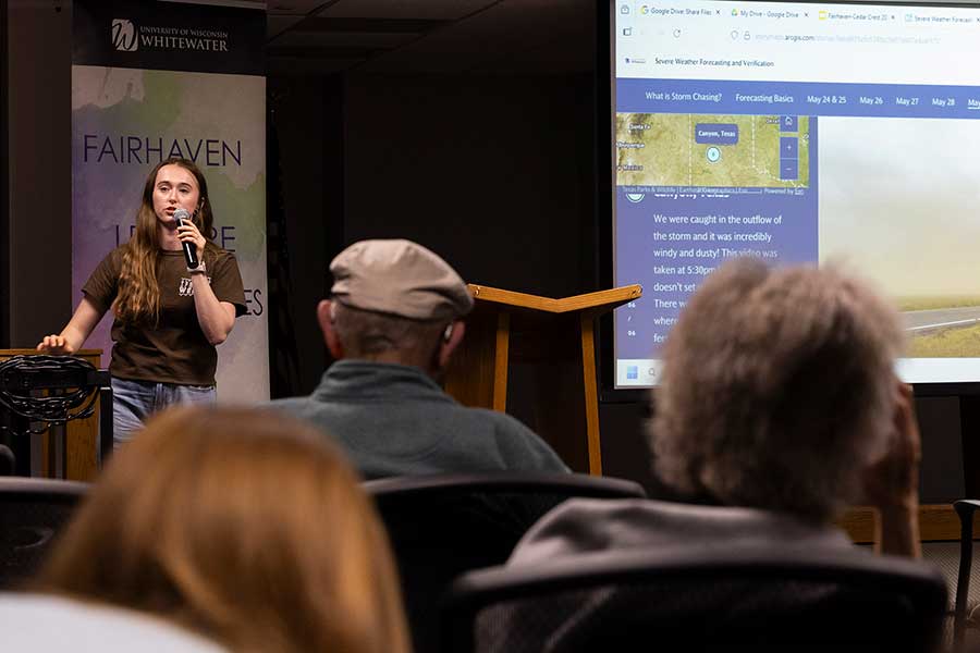 UW Whitewater Student Presents at Fairhaven Senior Center