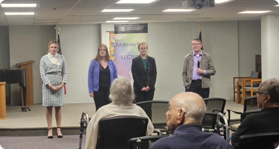 Presenter presenting lecture series