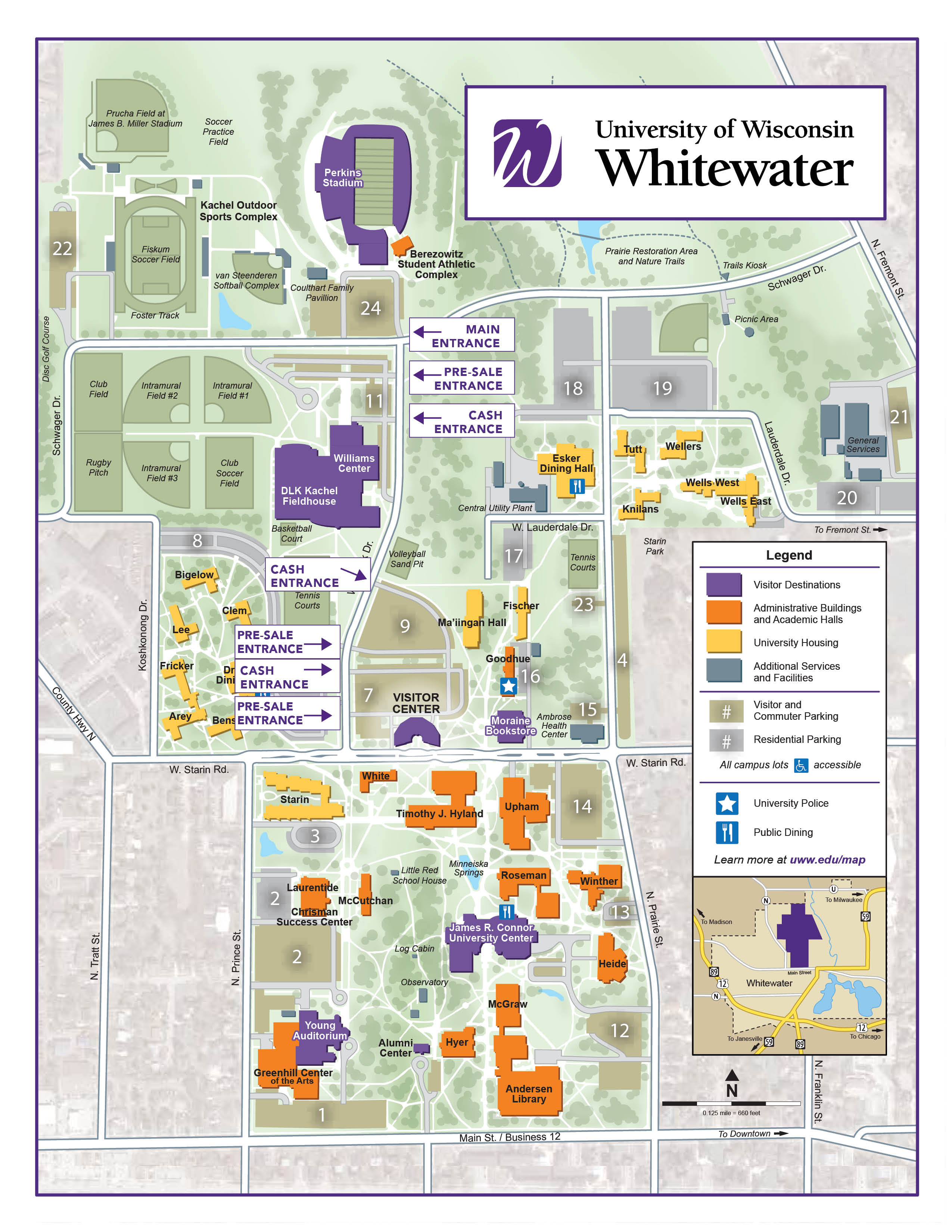 Uw Stout Campus Map Football Home Game Parking