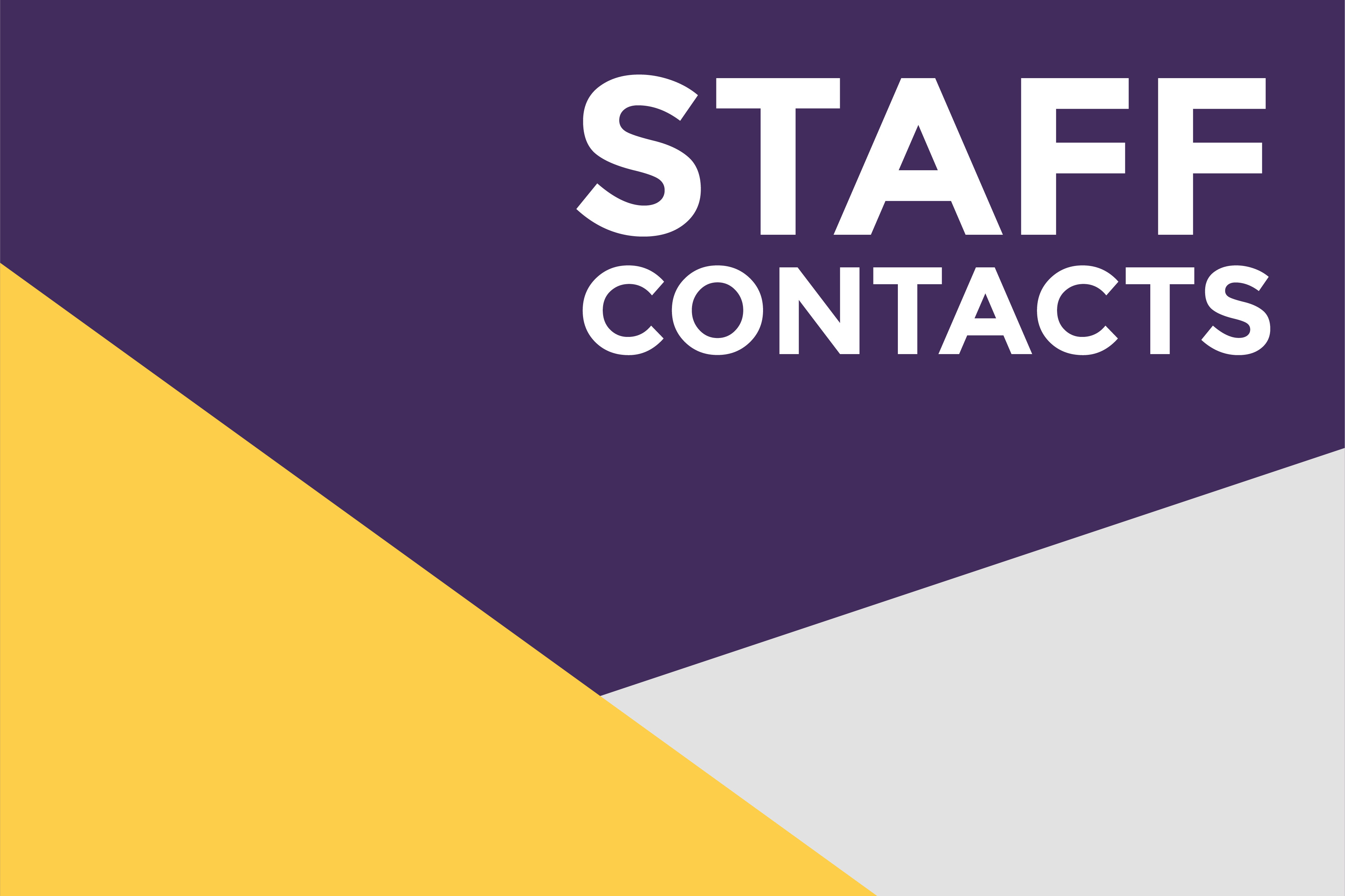 Staff Contacts in Career and Professional Development