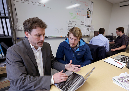 James Levy with student