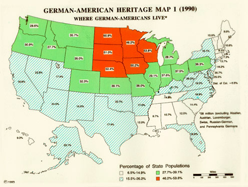 German-American Heritage Map