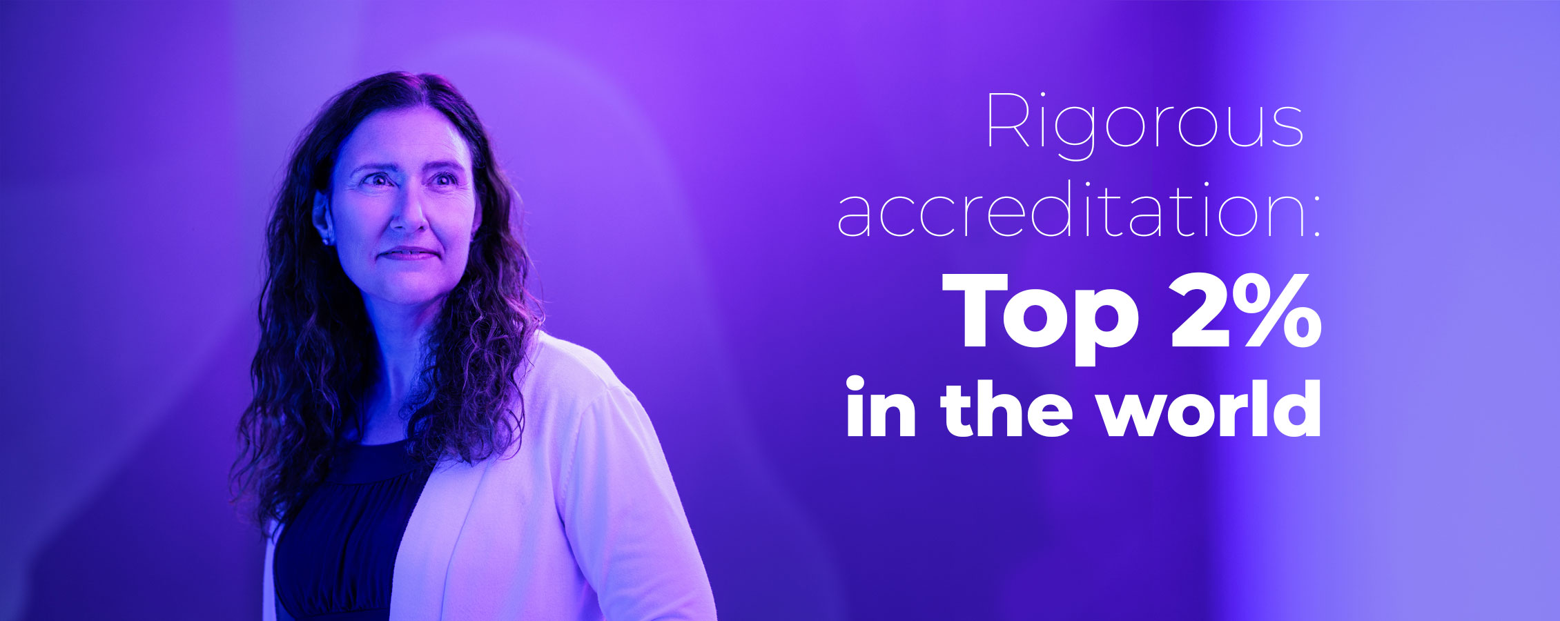 Rigorous accreditation: Top 2% in the world