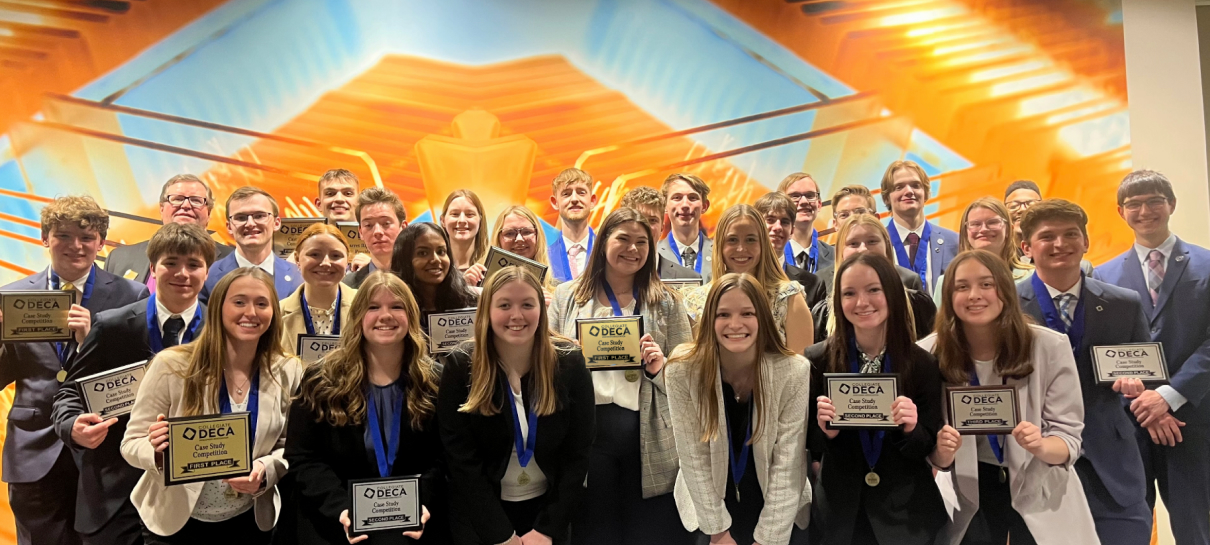 UW Whitewater Students Showcasing awards they earned at 2025 State Competition